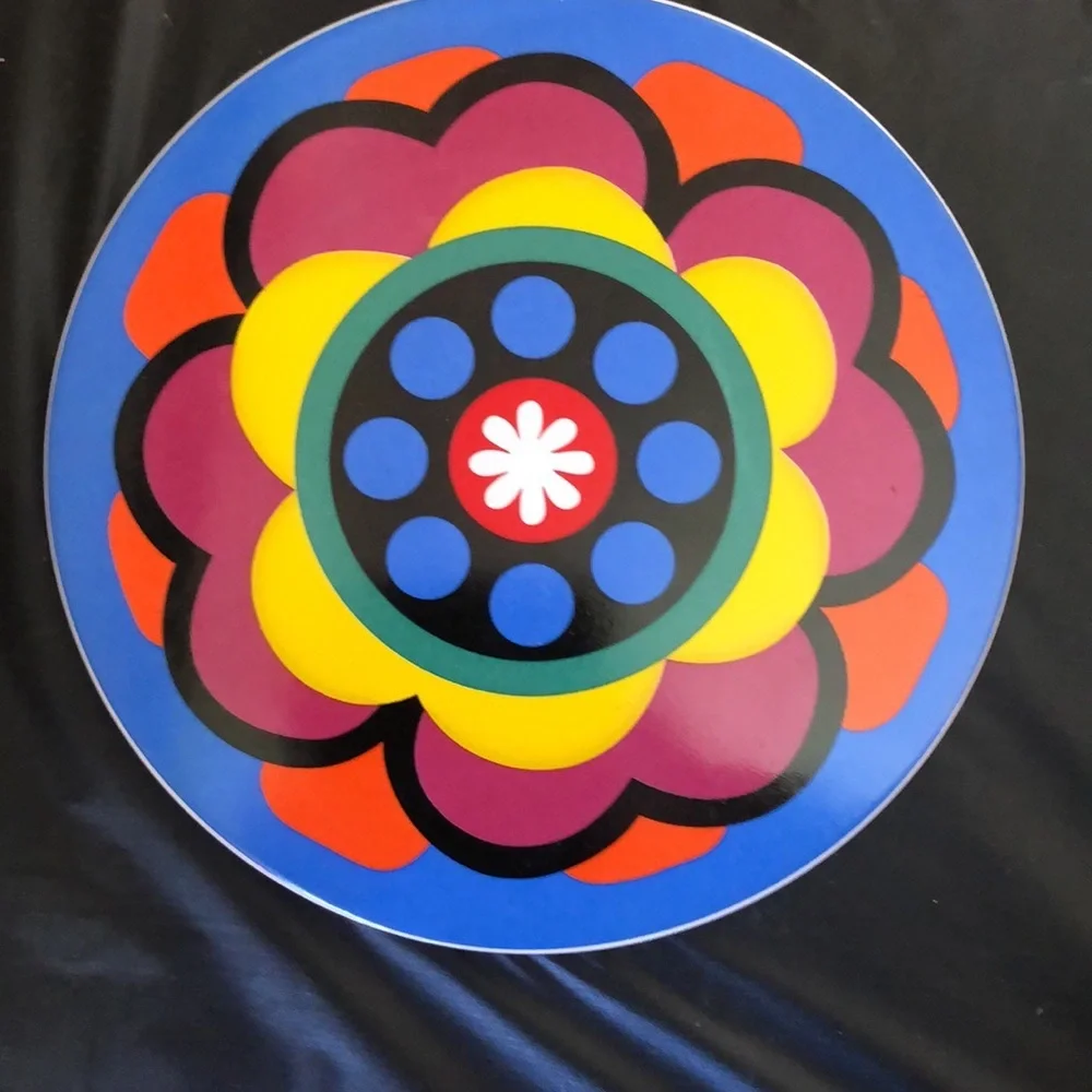 Two Beautiful Colorful Round Trivets